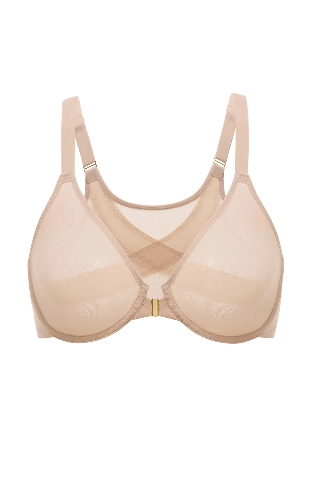 Sheer Mesh Front Closure Posture Bra sold by Essenther product image thumbnail 3