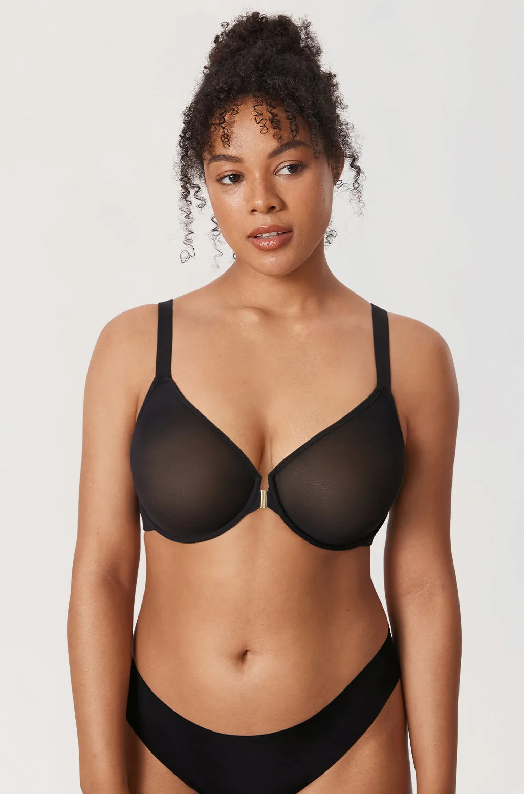 Sheer Mesh Front Closure Posture Bra sold by Essenther