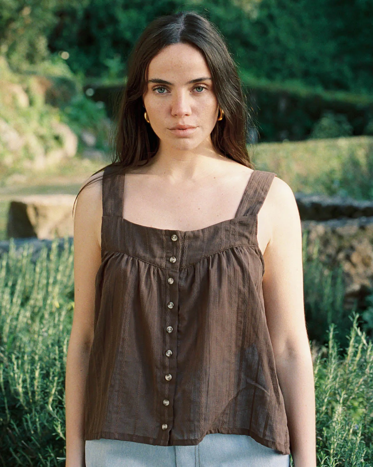 Nightie Tank | Earth Embroidery sold by Harly Jae
