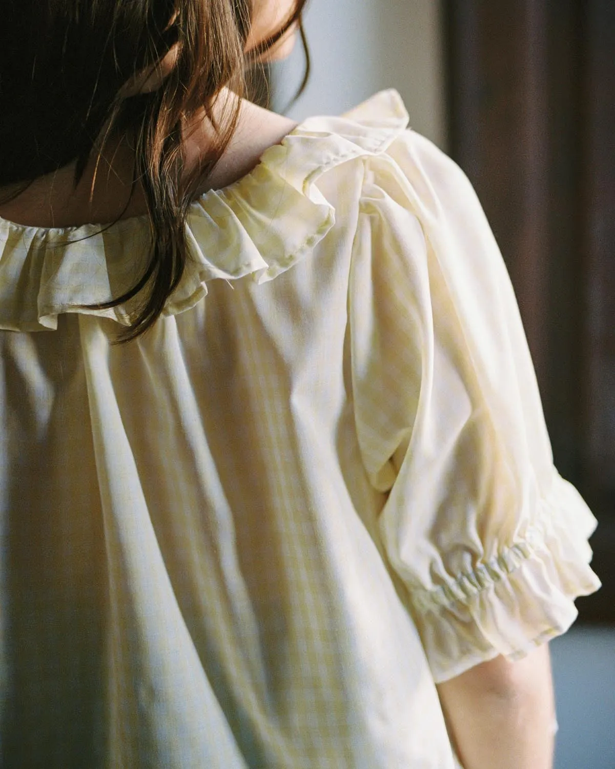Doll Blouse | Lemon Check sold by Harly Jae product image thumbnail 3