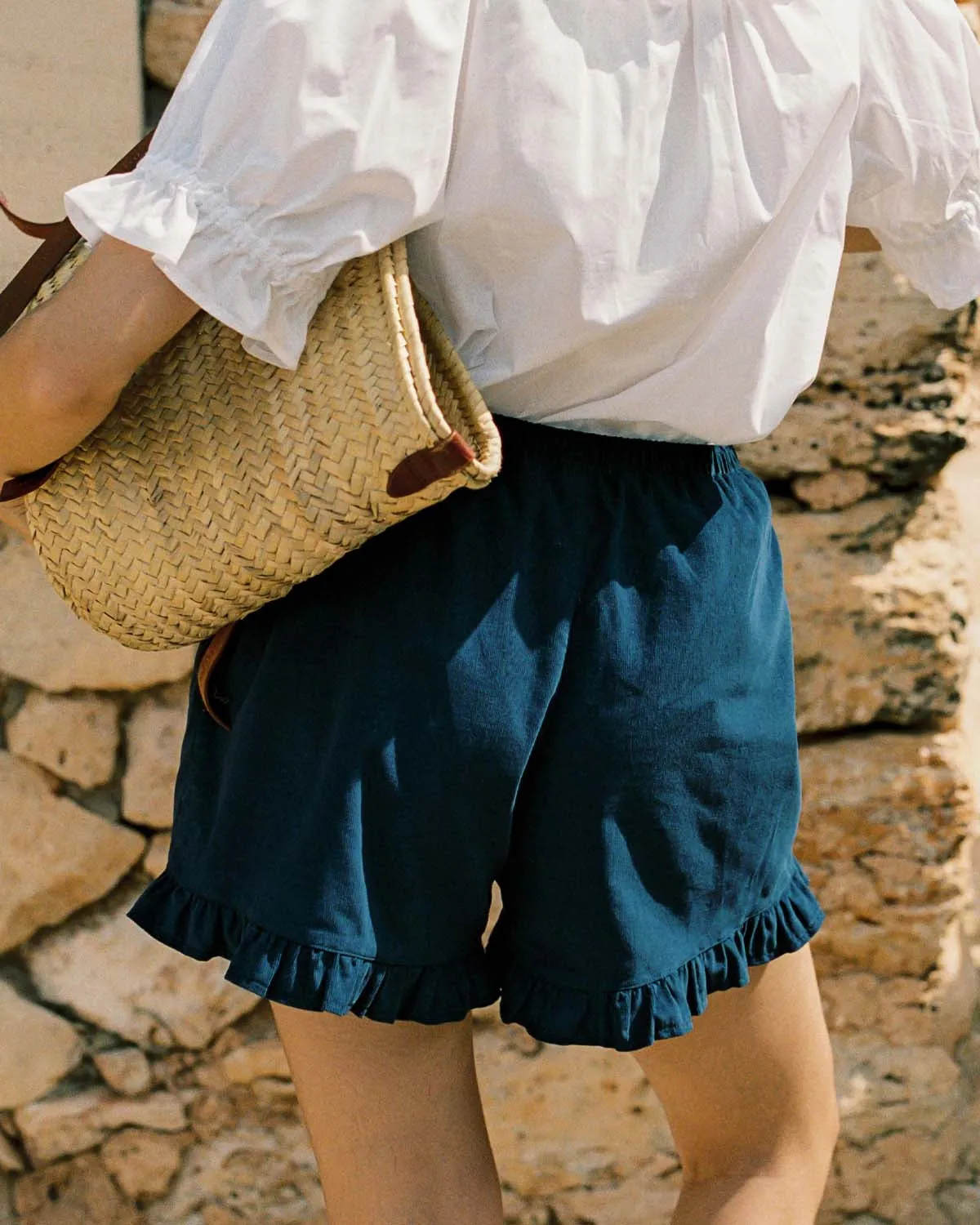 Clémentine Shorts | Navy Micro Corduroy sold by Harly Jae product image thumbnail 4