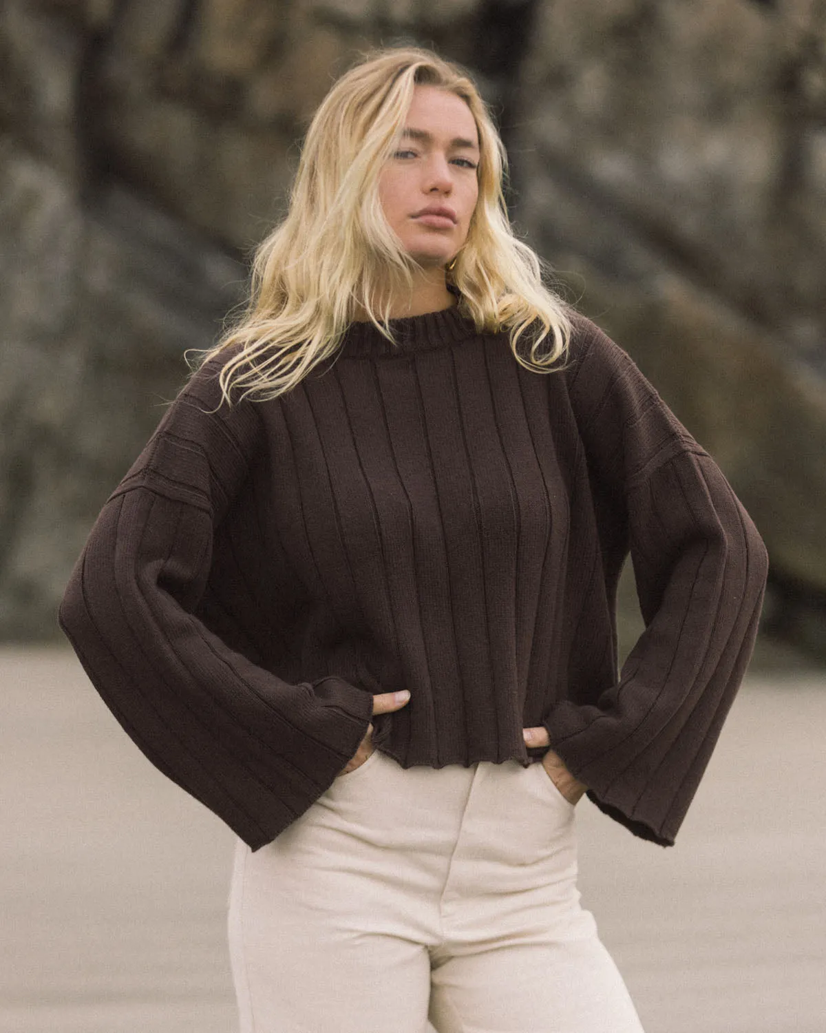 Last Chance | Muse Sweater | Cocoa | 2X/3X sold by Harly Jae product image thumbnail 2