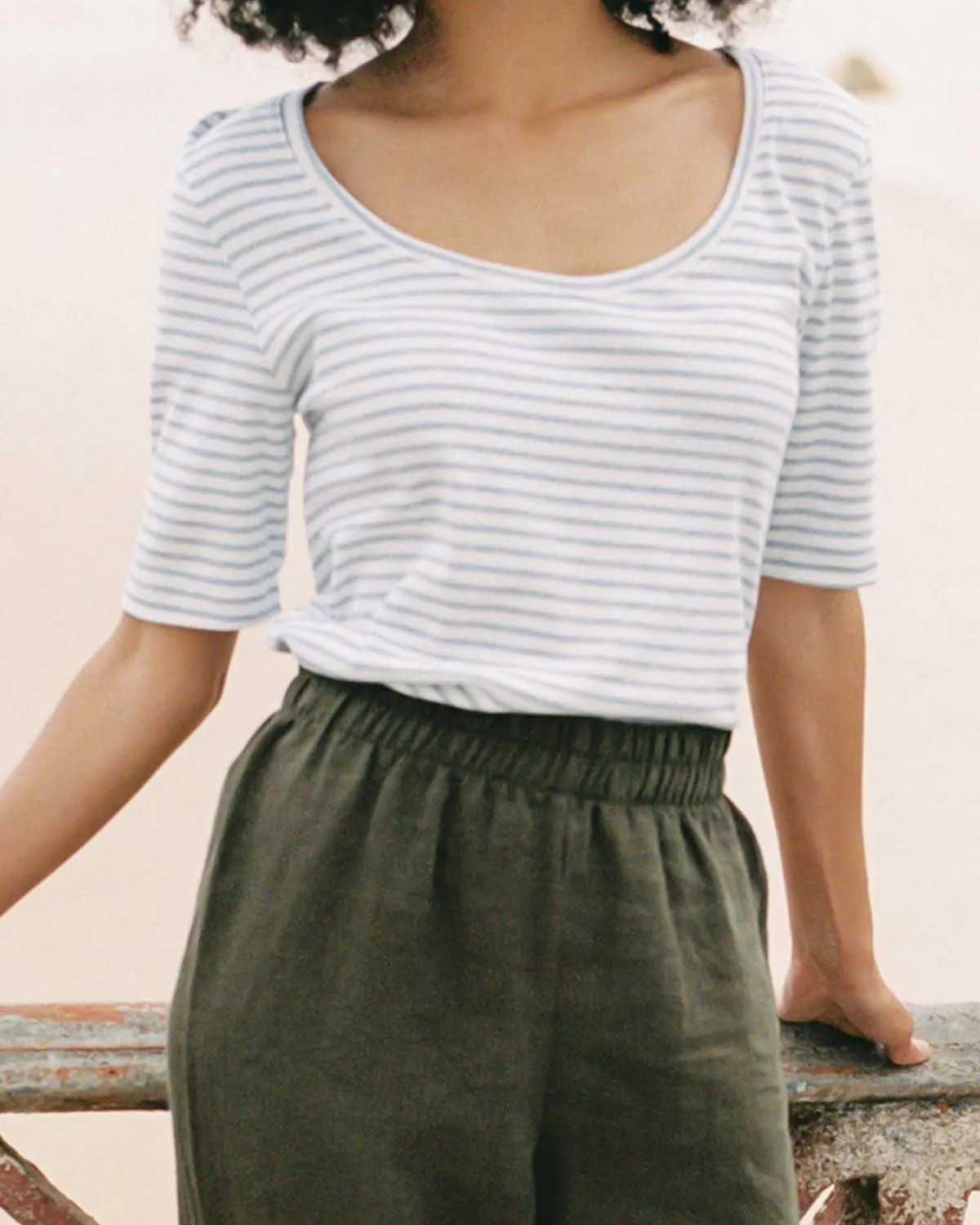 Last Chance | hj tee | Sky Stripe | 1X sold by Harly Jae product image thumbnail 2