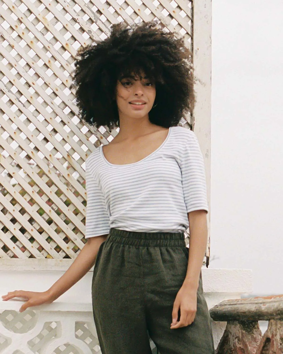 Last Chance | hj tee | Sky Stripe | S sold by Harly Jae product image thumbnail 4