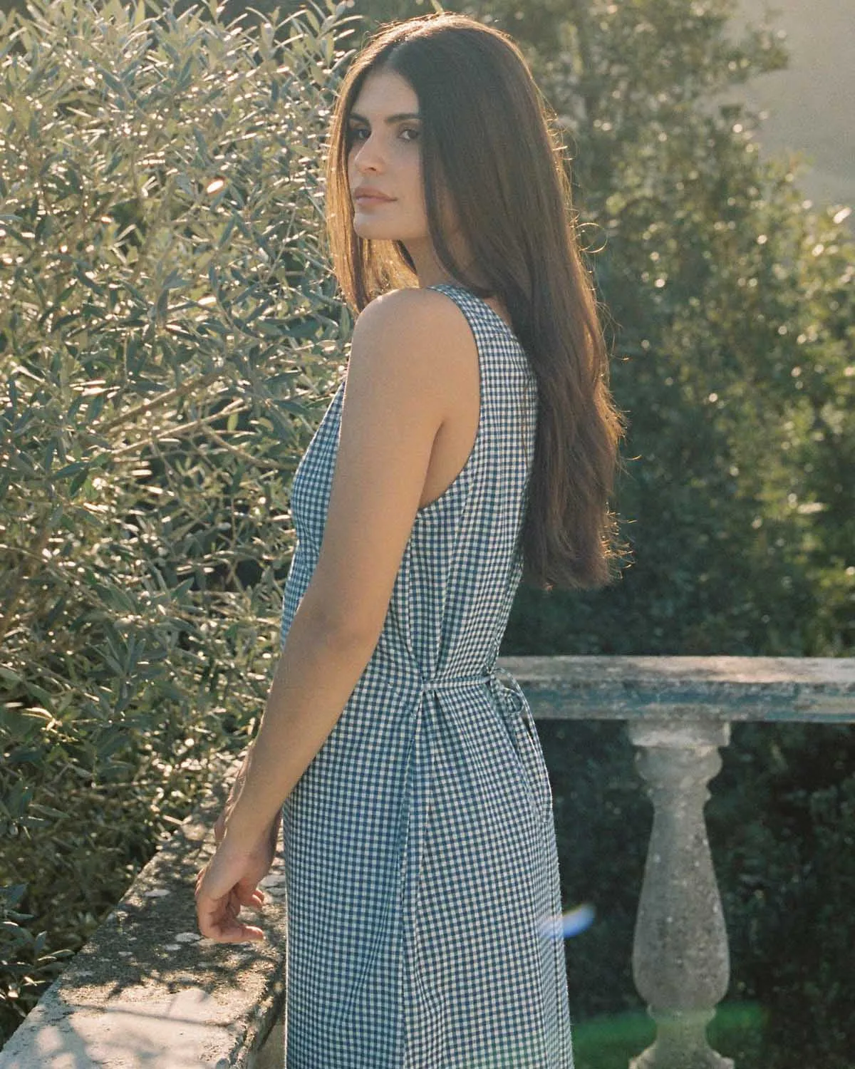 Sample | Margot Dress | Blue Gingham | XS sold by Harly Jae product image thumbnail 2