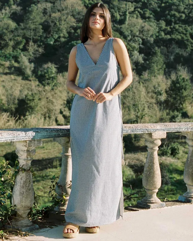 Sample | Margot Dress | Blue Gingham | XS sold by Harly Jae