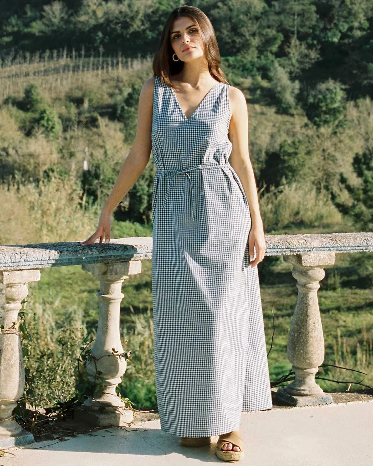 Sample | Margot Dress | Blue Gingham | XS sold by Harly Jae product image thumbnail 3