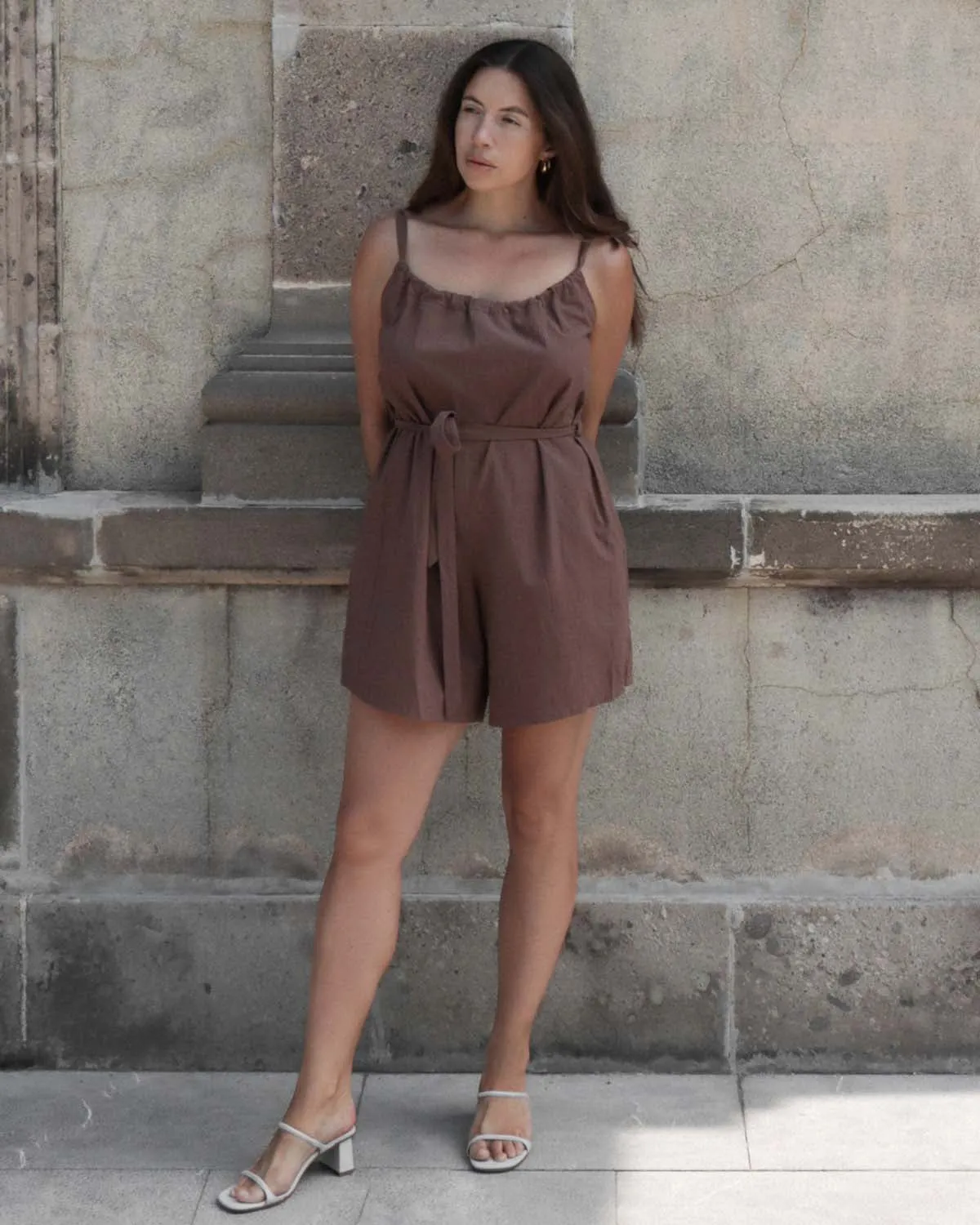 Sample | Breeze Romper | Mocha | XS sold by Harly Jae product image thumbnail 3