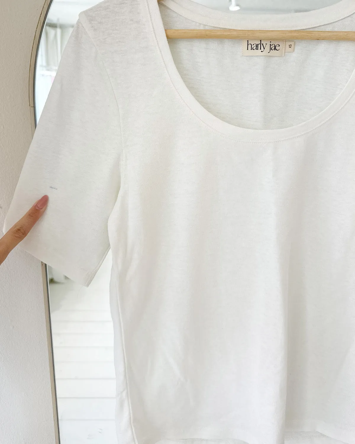 Imperfect | hj tee | Ivory | XS sold by Harly Jae product image thumbnail 5