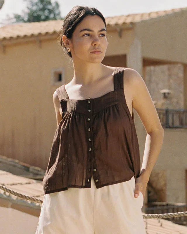 Imperfect | Nightie Tank | Earth Embroidery | S/M sold by Harly Jae