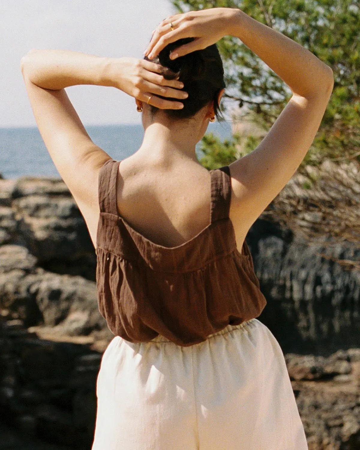 Imperfect | Nightie Tank | Earth Embroidery | S/M sold by Harly Jae product image thumbnail 4