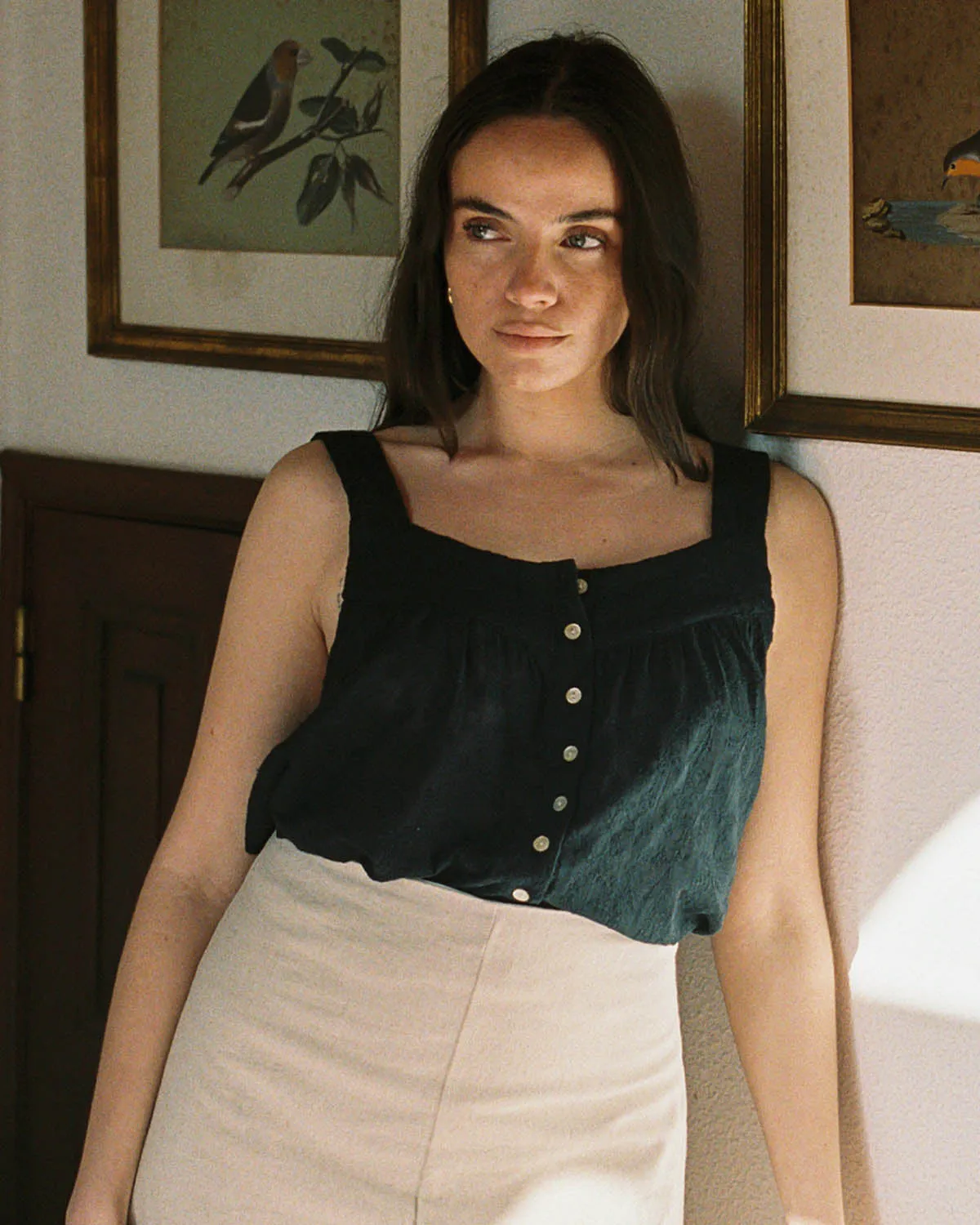 Imperfect | Nightie Tank | Noir Embroidery | S/M sold by Harly Jae product image thumbnail 5
