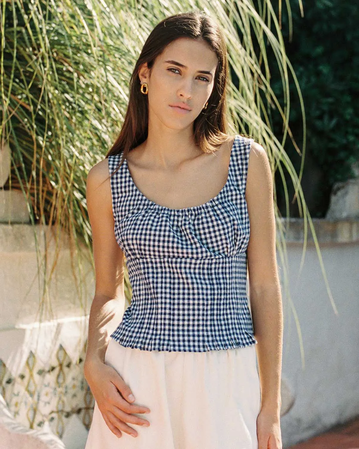 Rêverie Blouse | Navy Gingham sold by Harly Jae product image thumbnail 5