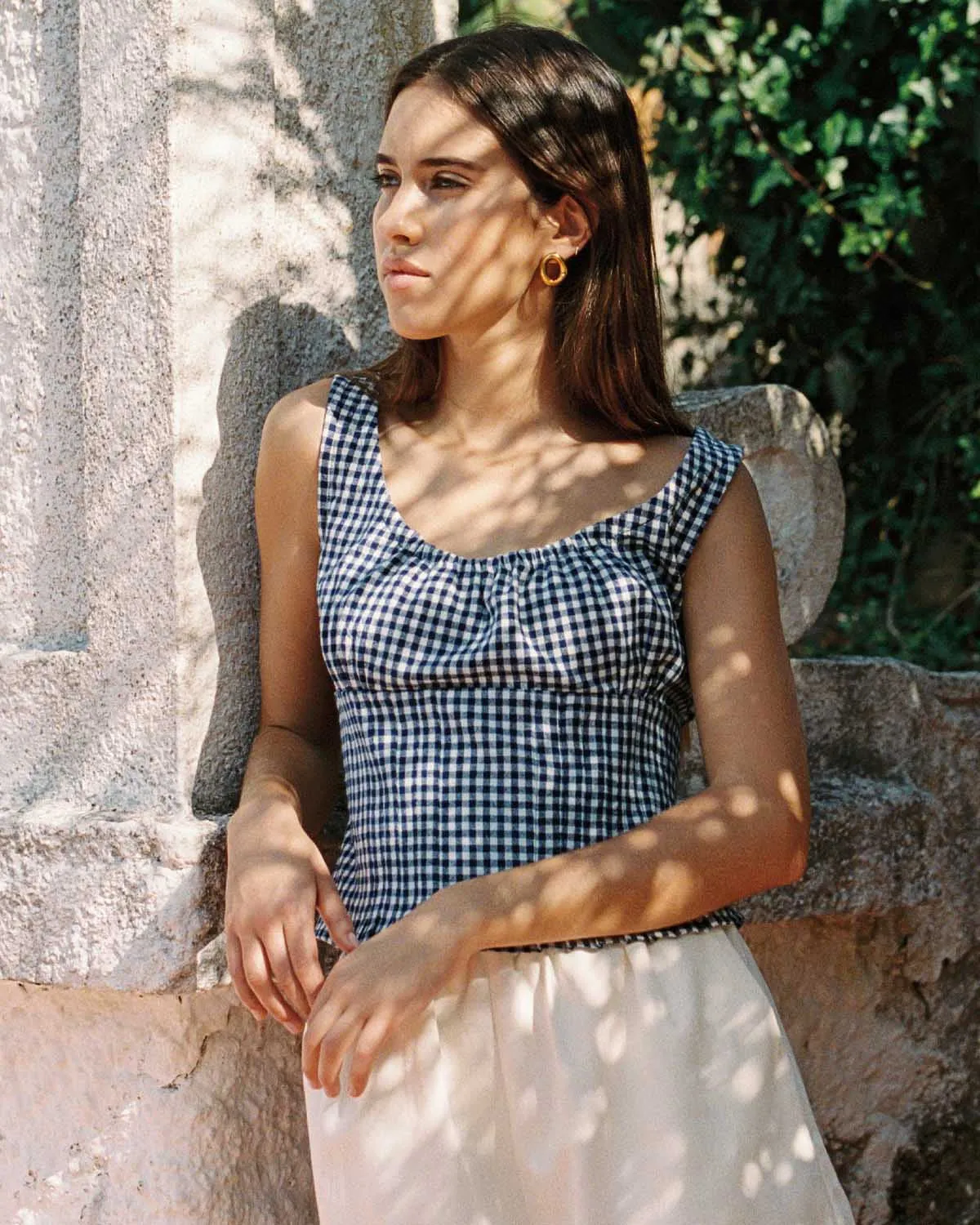 Rêverie Blouse | Navy Gingham sold by Harly Jae