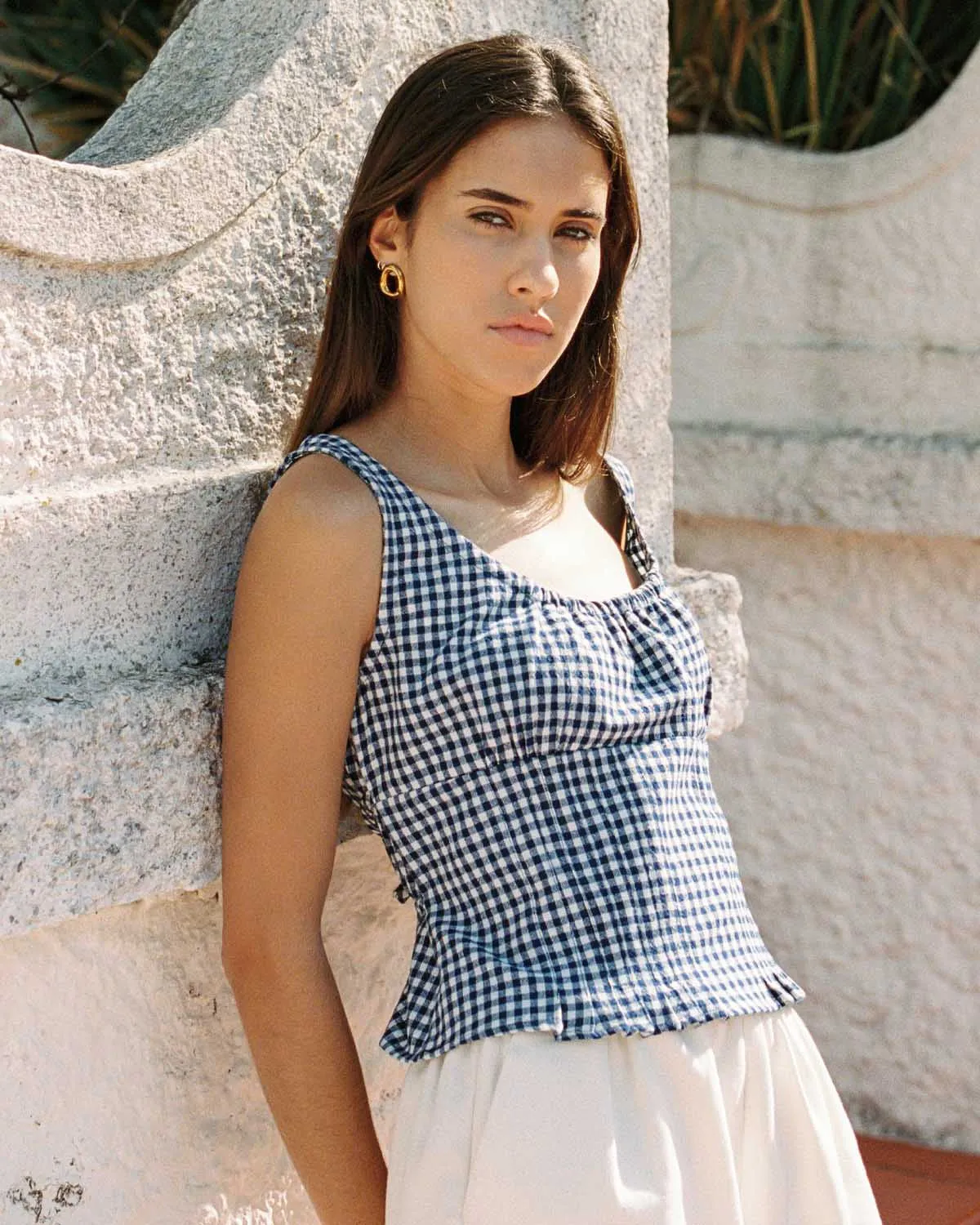 Rêverie Blouse | Navy Gingham sold by Harly Jae product image thumbnail 2