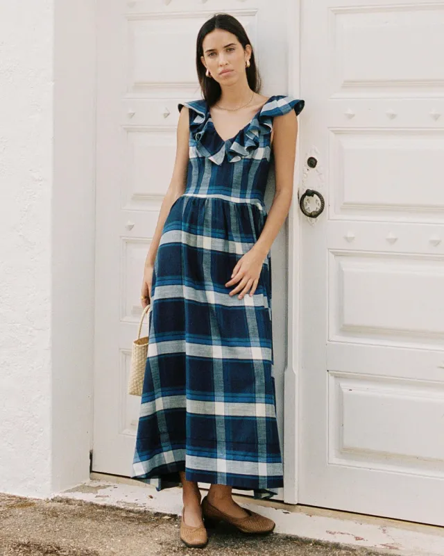 Céleste Dress | Blue Plaid sold by Harly Jae