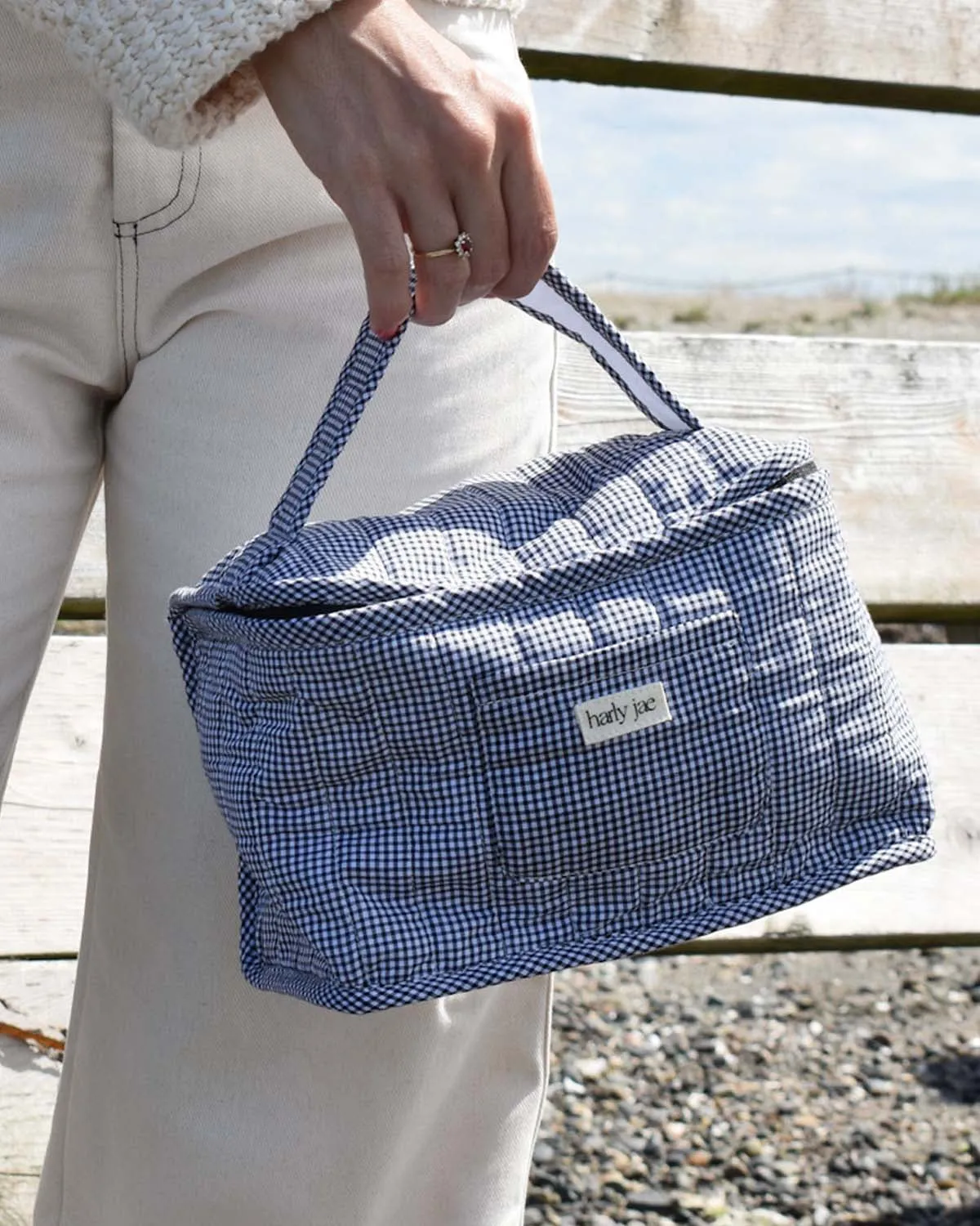 Vanity Bag | B&W Gingham sold by Harly Jae product image thumbnail 2