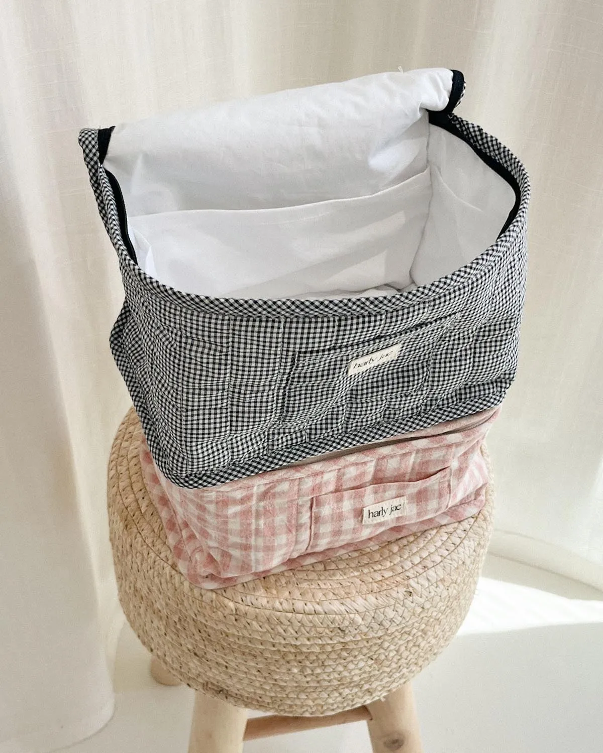 Vanity Bag | B&W Gingham sold by Harly Jae product image thumbnail 3