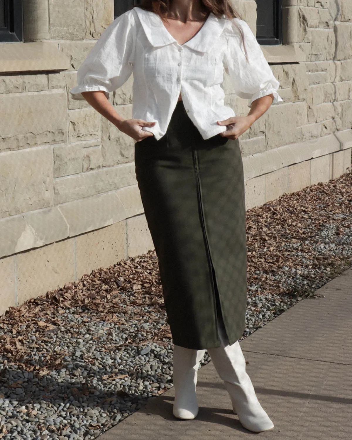 Last Chance | Zipper Skirt | Olive | S sold by Harly Jae product image thumbnail 3