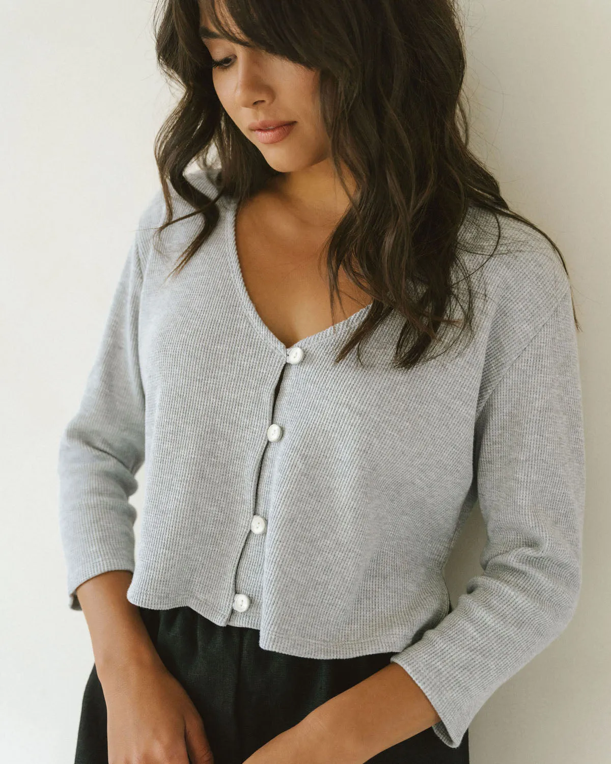 Last Chance | James Blouse | Waffle | Grey Mix | XXL/1X sold by Harly Jae product image thumbnail 3