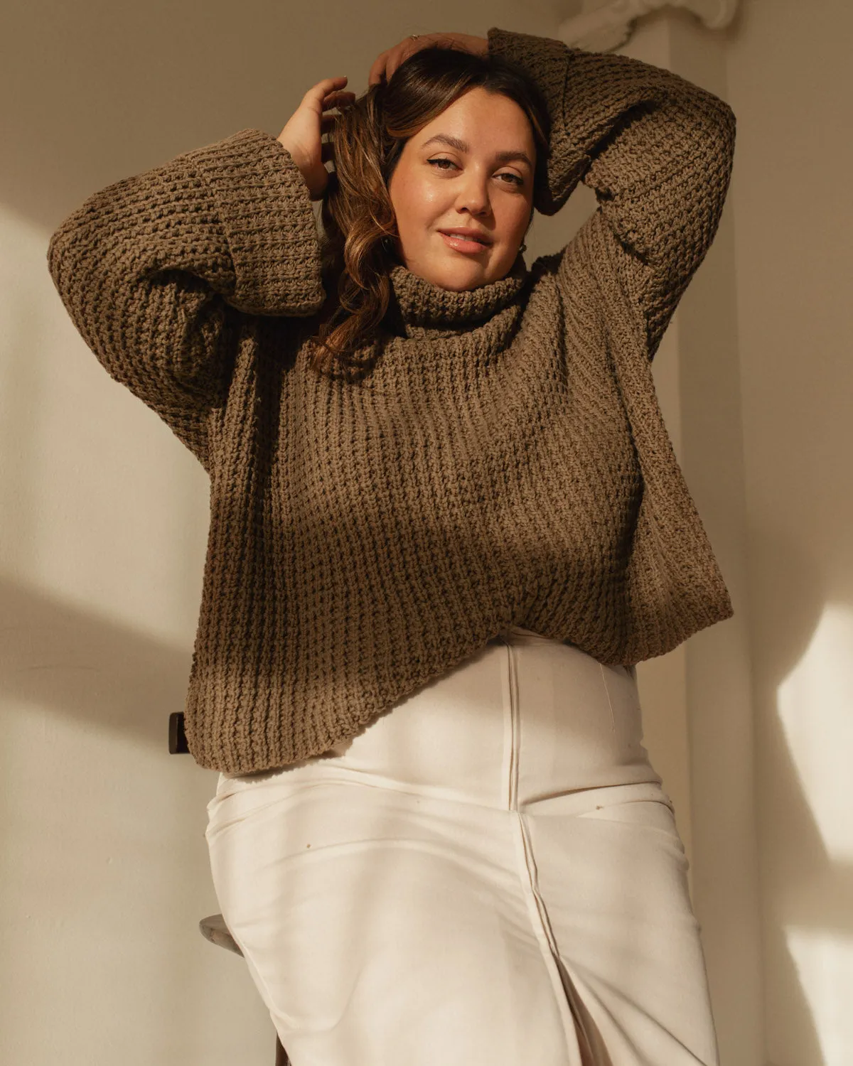 Sample | Les Alpes Sweater | Bark | XXL/1X sold by Harly Jae