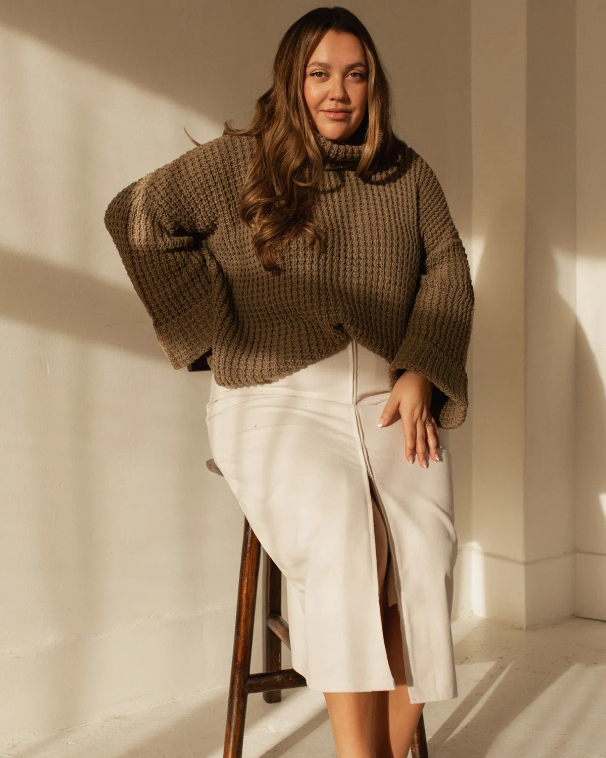 Sample | Les Alpes Sweater | Bark | XXL/1X sold by Harly Jae product image thumbnail 2