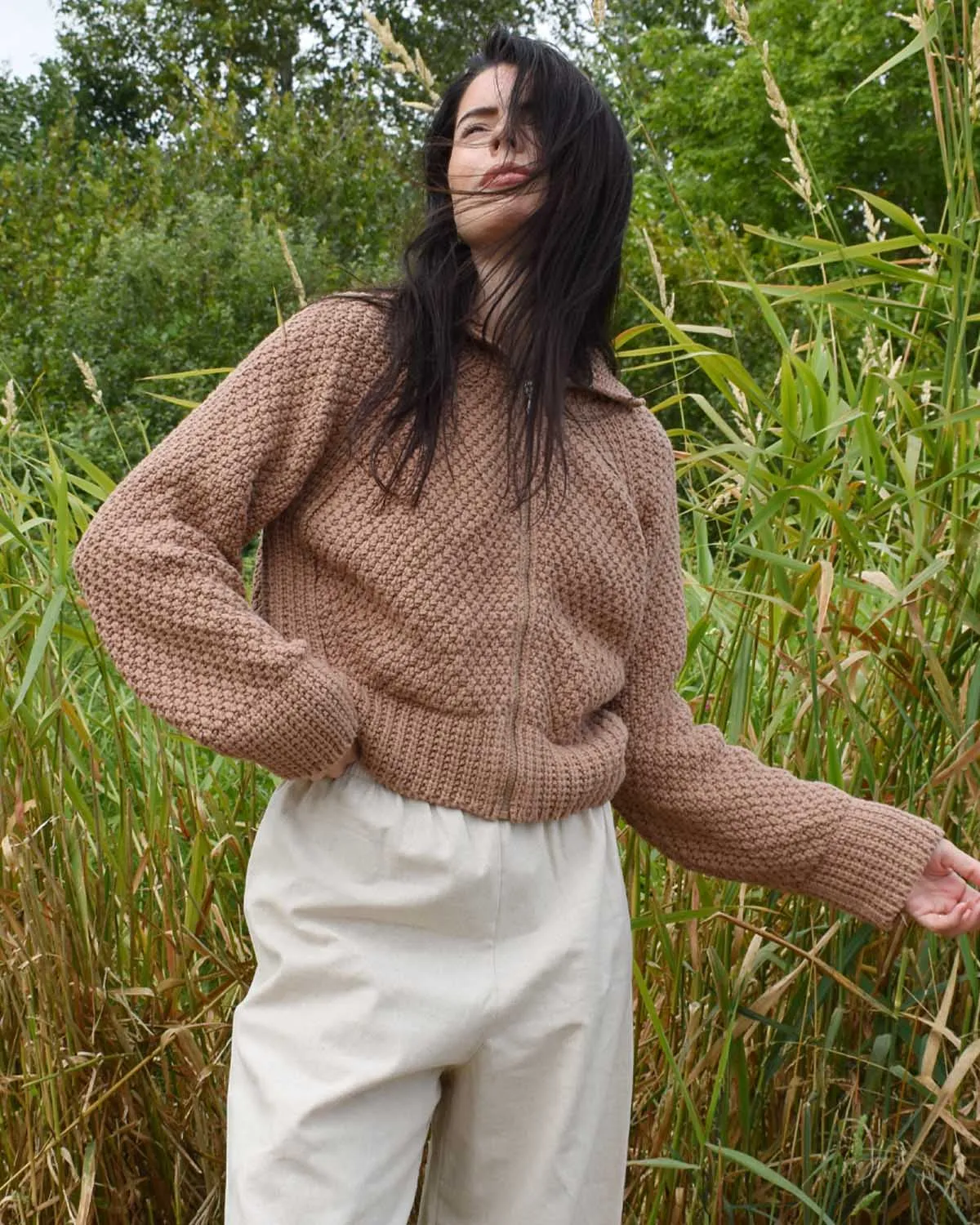 Meadow Zip Cardigan | Camel sold by Harly Jae