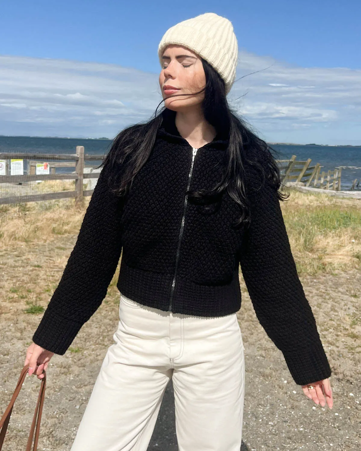 Meadow Zip Cardigan | Black sold by Harly Jae