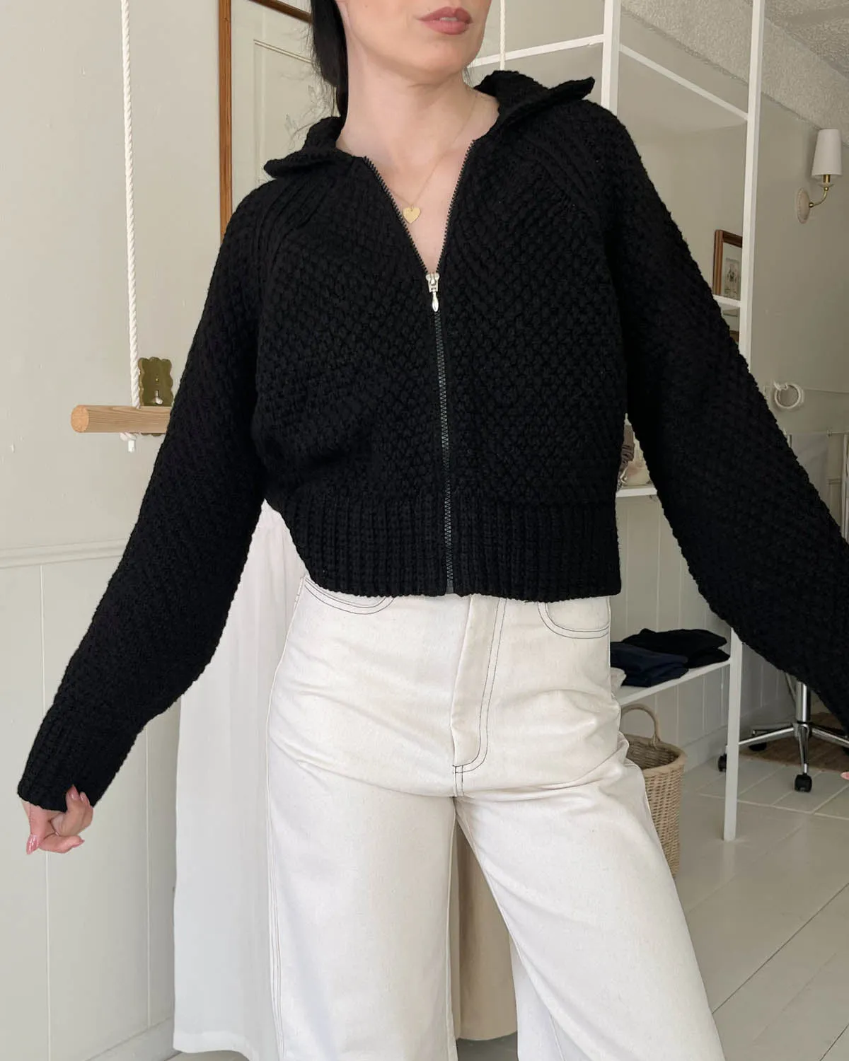 Meadow Zip Cardigan | Black sold by Harly Jae product image thumbnail 3