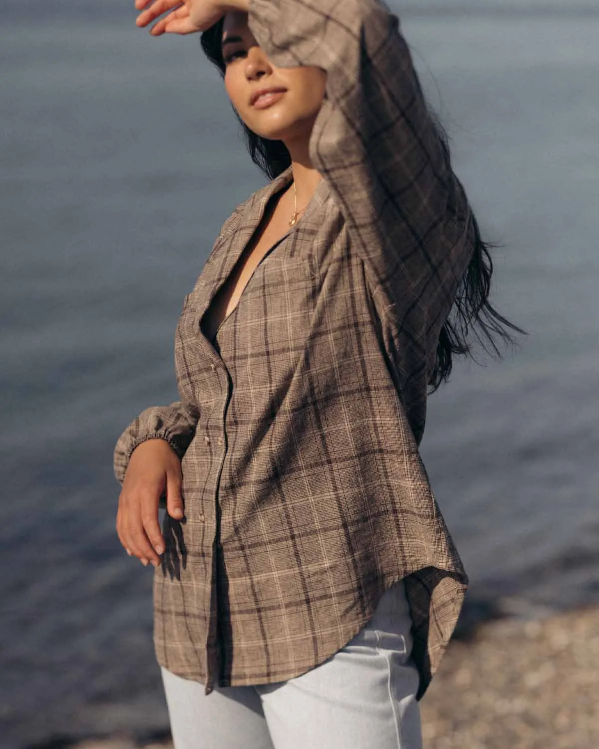 House Blouse | Brown Plaid sold by Harly Jae product image thumbnail 5