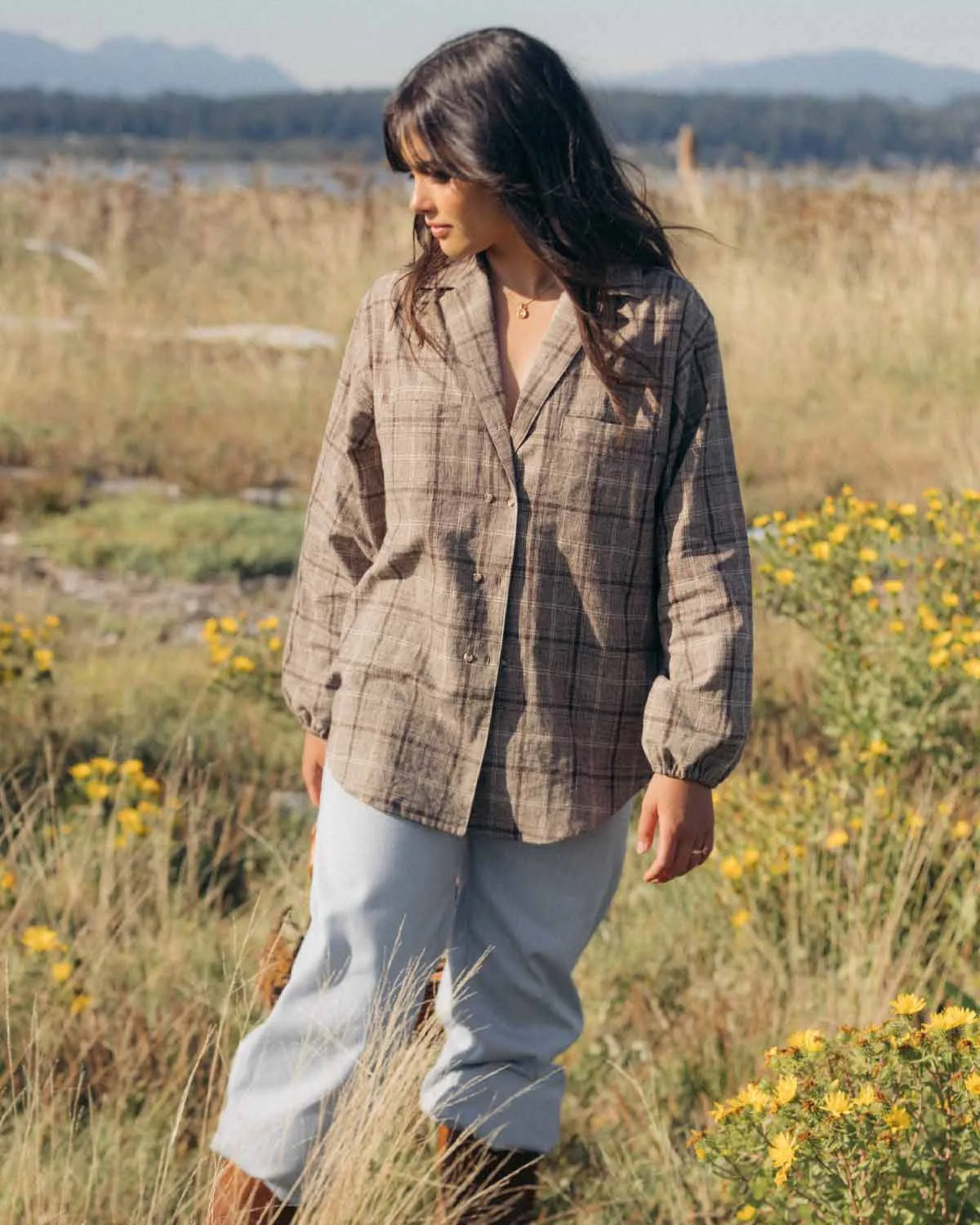 House Blouse | Brown Plaid sold by Harly Jae product image thumbnail 2