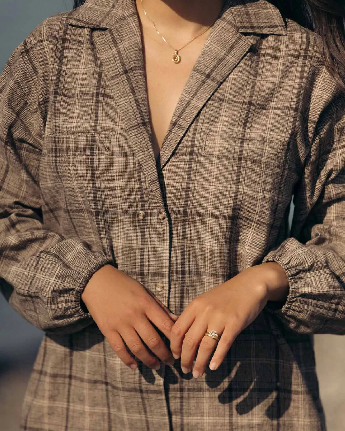 House Blouse | Brown Plaid sold by Harly Jae product image thumbnail 4