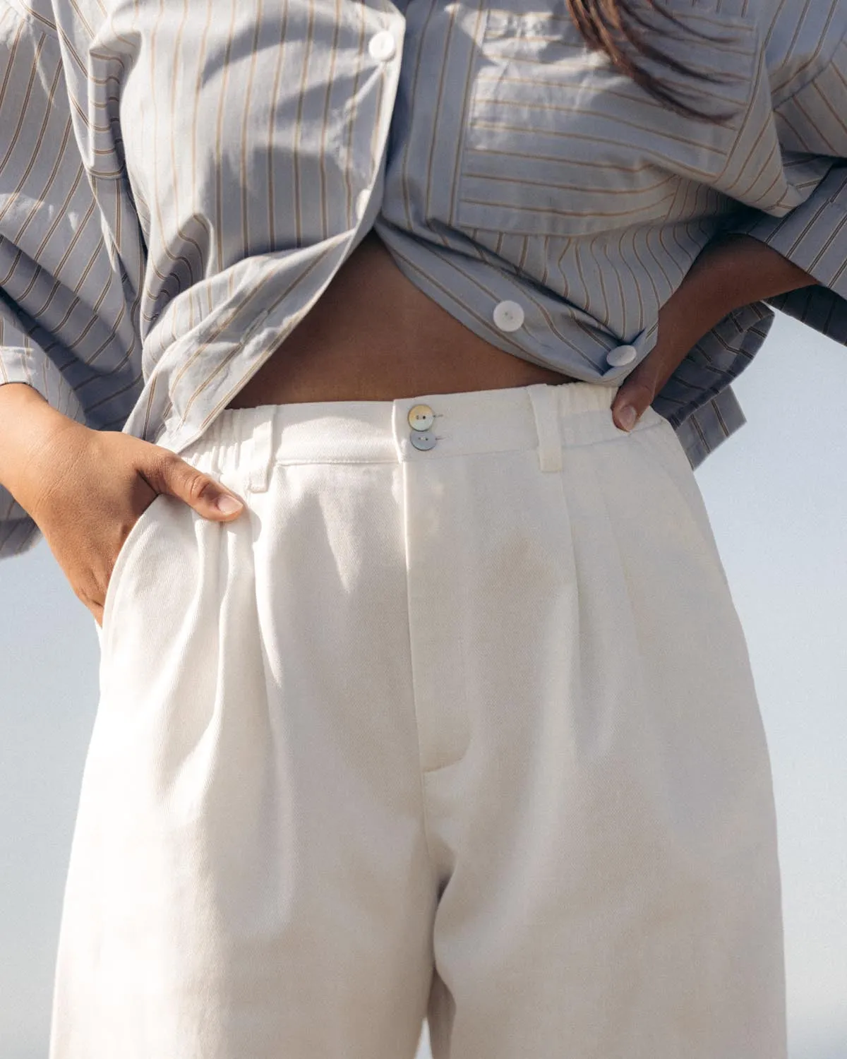 Thorne Trousers | White sold by Harly Jae product image thumbnail 3