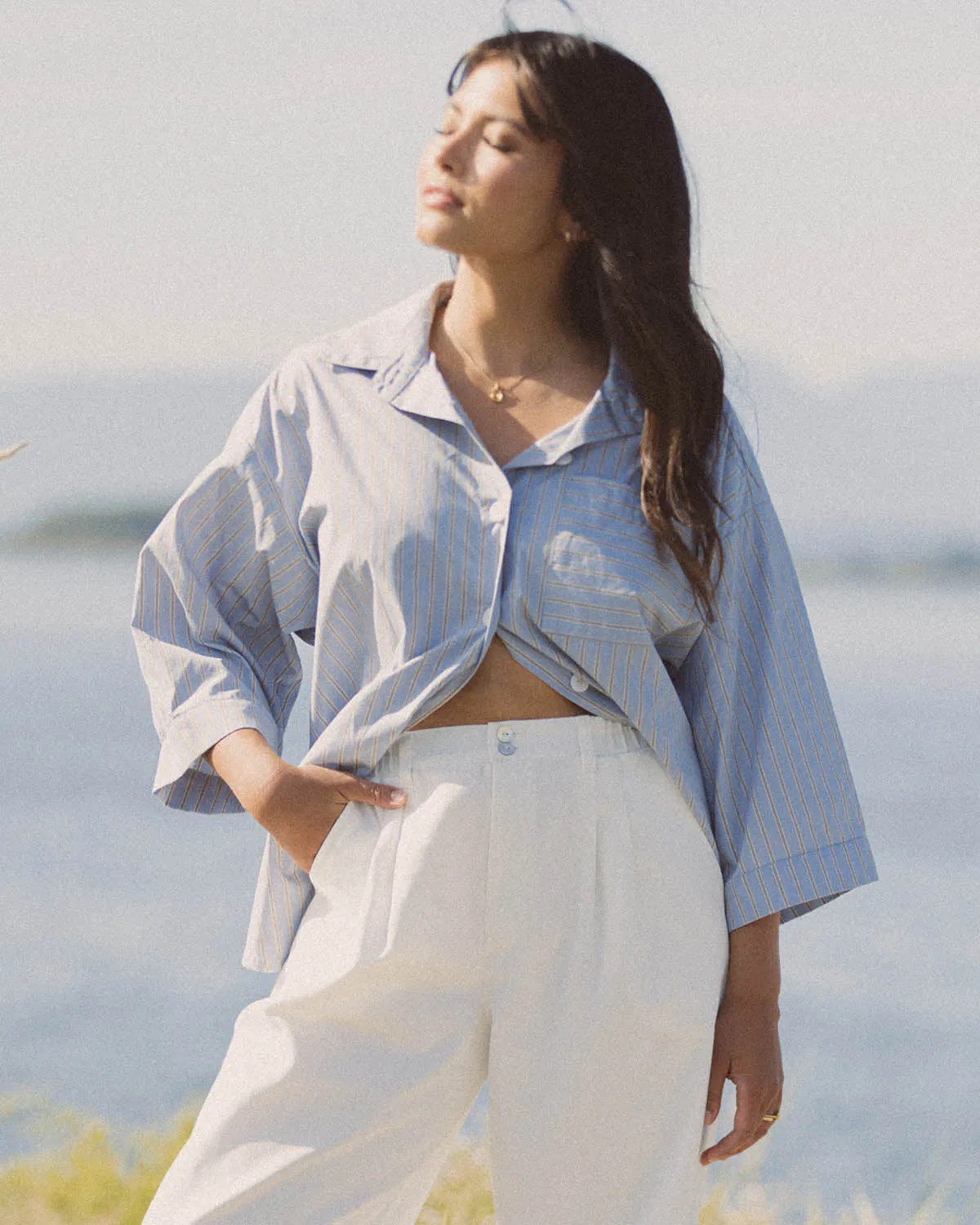 Haven Blouse | Editor's Stripe sold by Harly Jae product image thumbnail 3