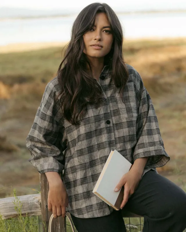 Haven Blouse | Moody Plaid sold by Harly Jae