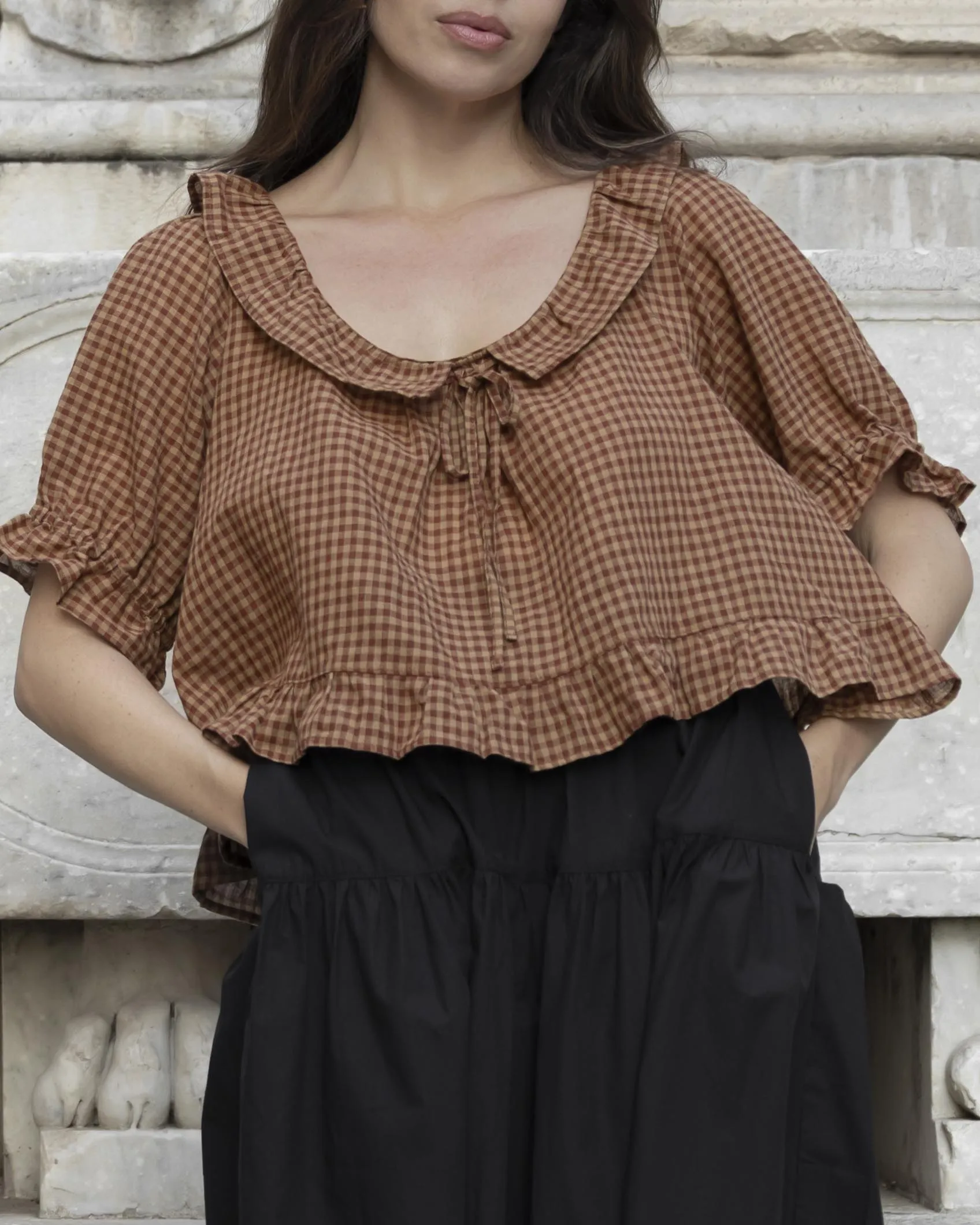 Doll Blouse | Maple Gingham sold by Harly Jae product image thumbnail 2