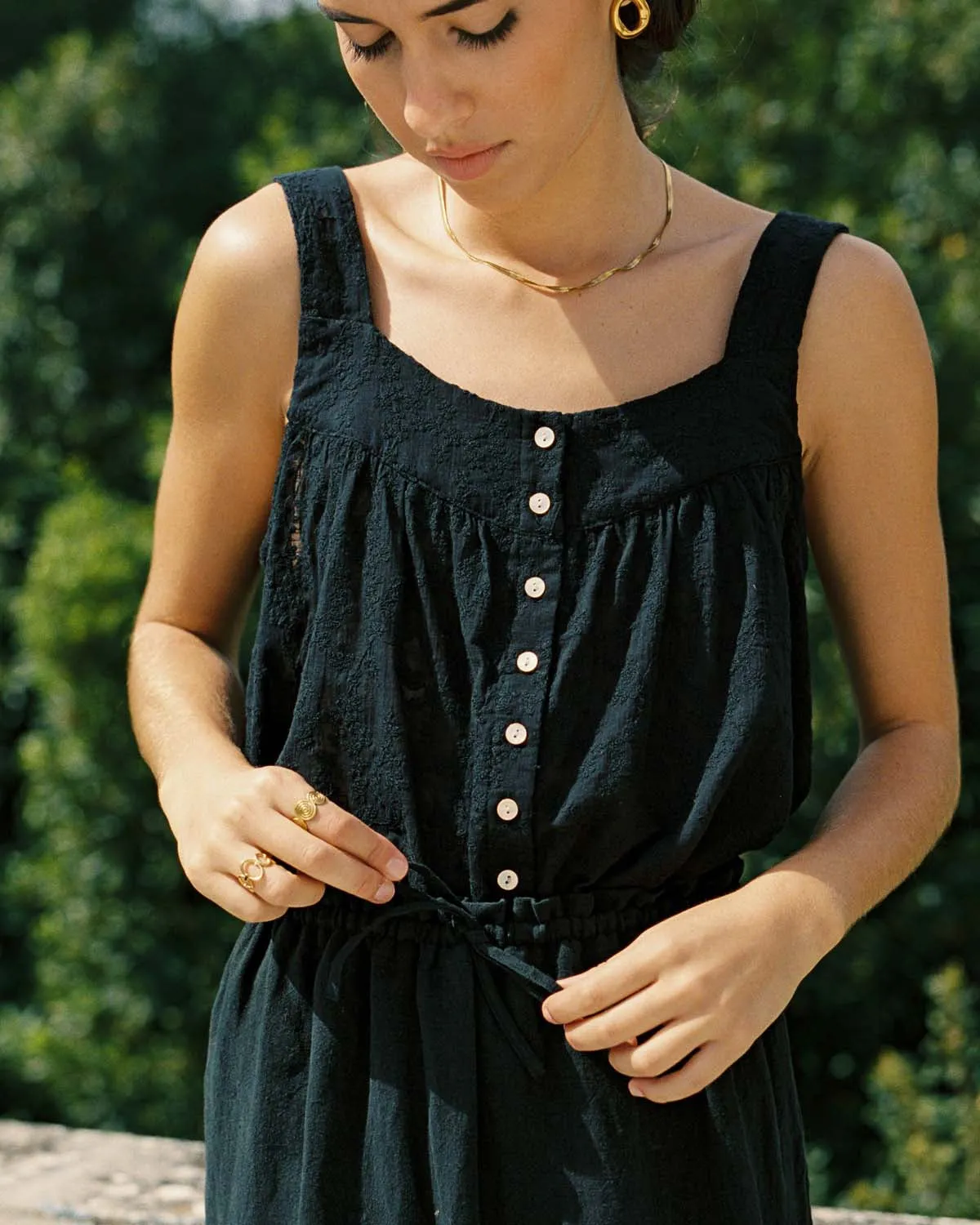 Last Chance | Nightie Tank | Noir Embroidery | 2X/3X sold by Harly Jae product image thumbnail 2