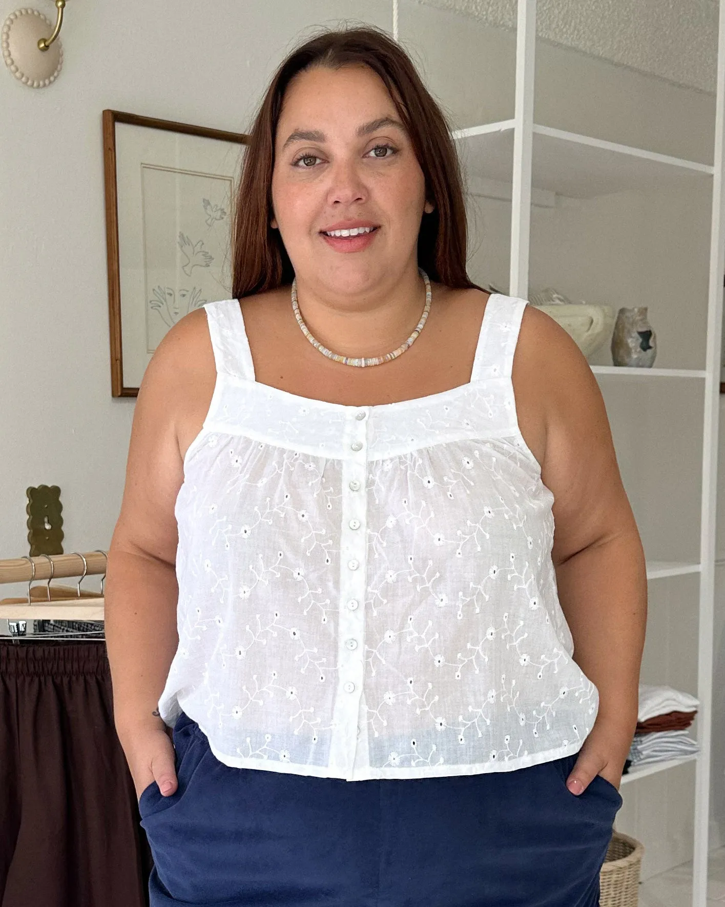 Last Chance | Nightie Tank | Snowflower | 2X/3X sold by Harly Jae