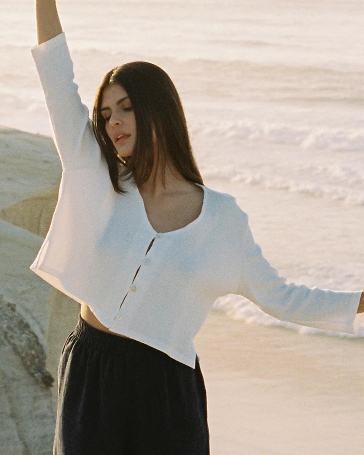 Last Chance | James Blouse | Waffle | White | 2X/3X sold by Harly Jae product image thumbnail 2