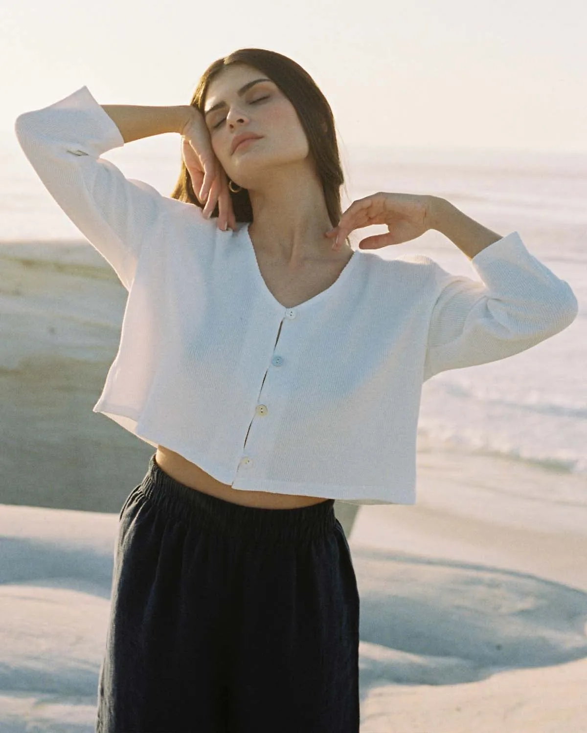 Last Chance | James Blouse | Waffle | White | 2X/3X sold by Harly Jae product image thumbnail 4