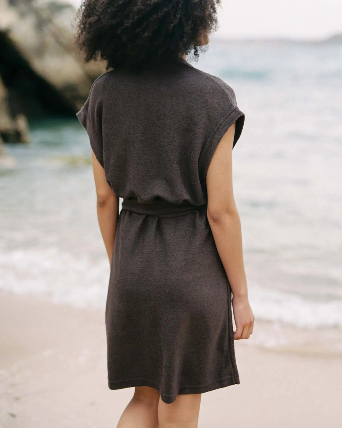 Last Chance | Coco Terry Beach Cover-Up | Espresso | 2X/3X sold by Harly Jae product image thumbnail 3