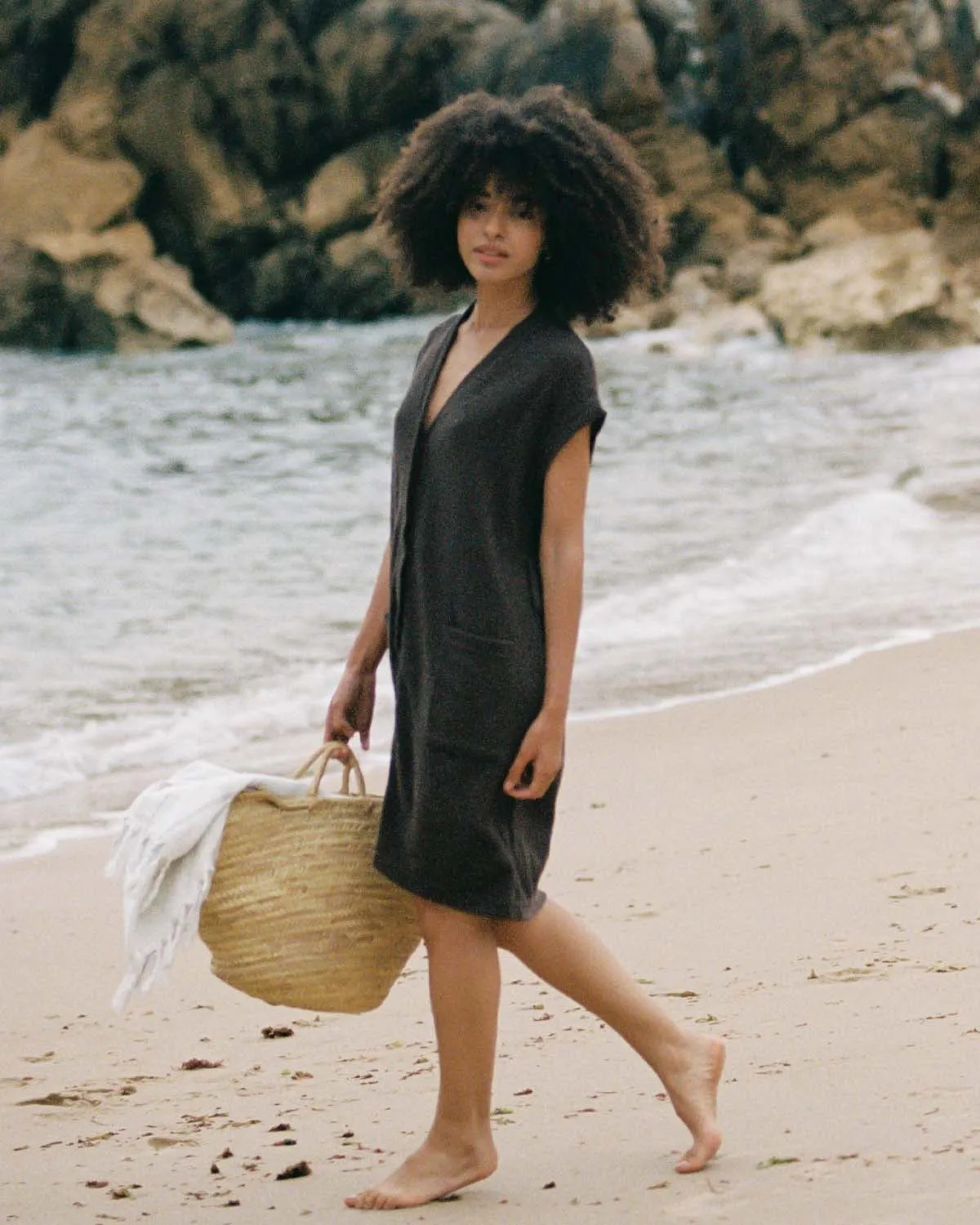 Last Chance | Coco Terry Beach Cover-Up | Espresso | XS sold by Harly Jae product image thumbnail 4