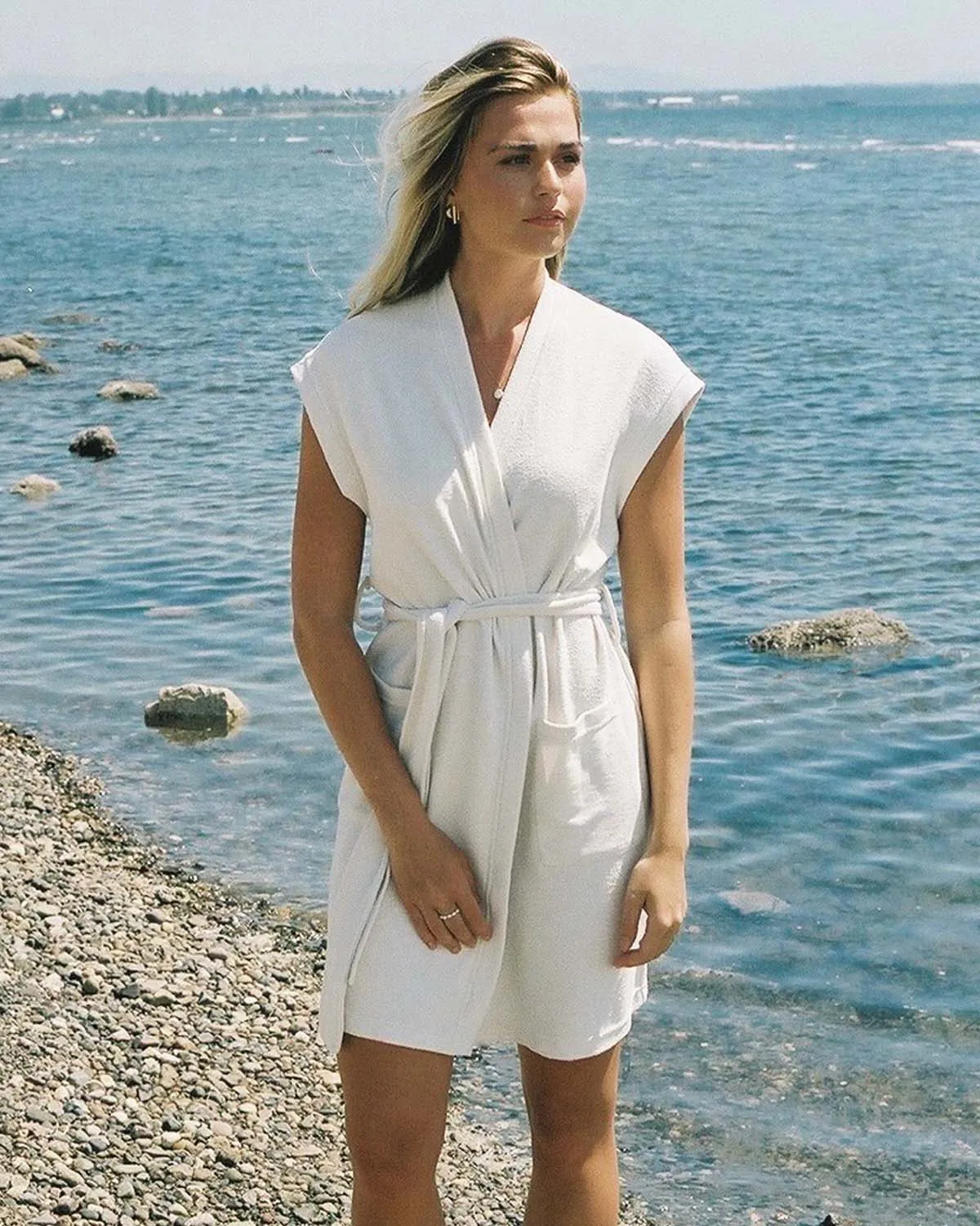 Last Chance | Coco Terry Beach Cover-Up | Ecru | 2X/3X sold by Harly Jae product image thumbnail 2
