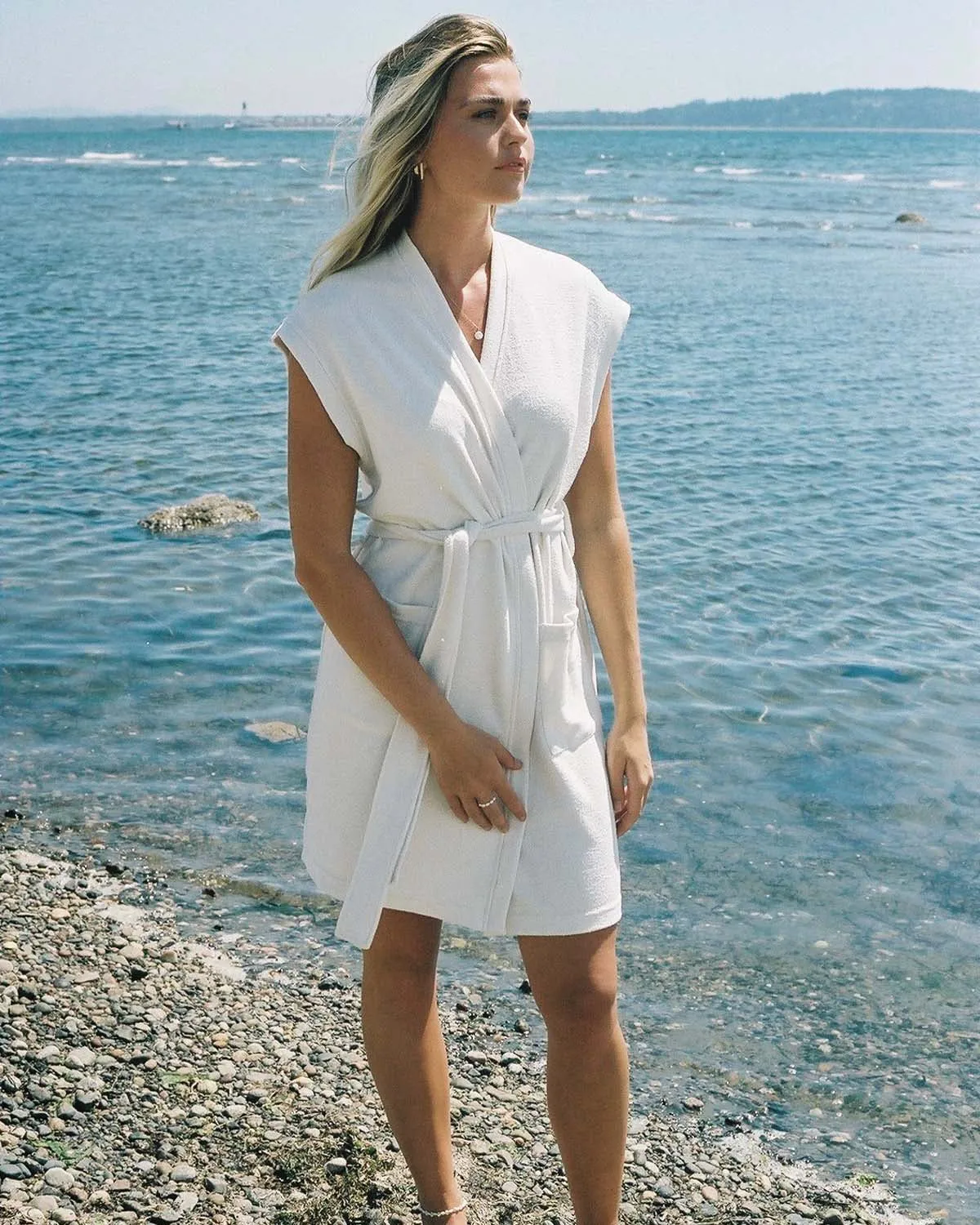 Last Chance | Coco Terry Beach Cover-Up | Ecru | XS sold by Harly Jae product image thumbnail 4