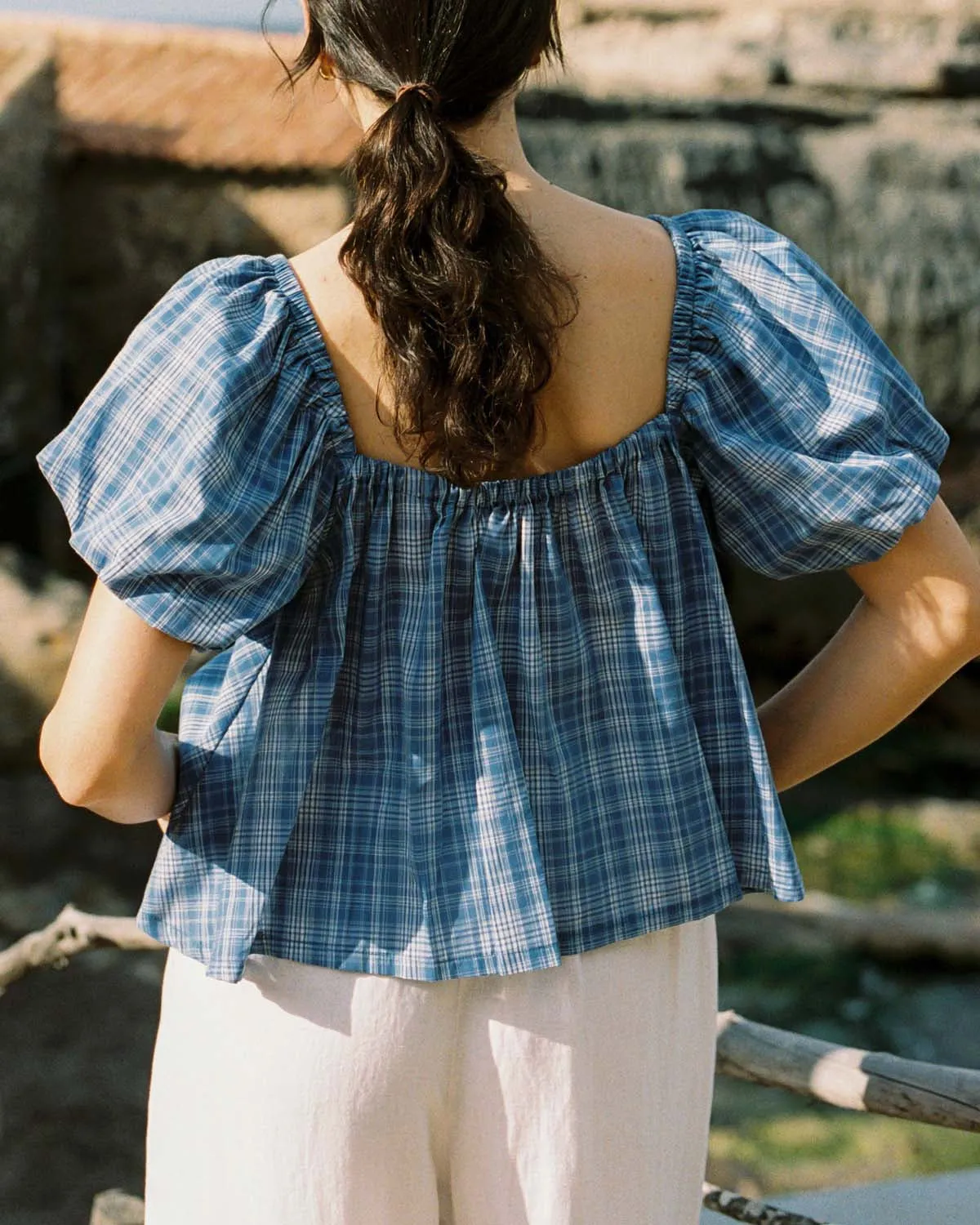 Last Chance | Nuage Blouse | Seaside Check | 2X/3X sold by Harly Jae product image thumbnail 3