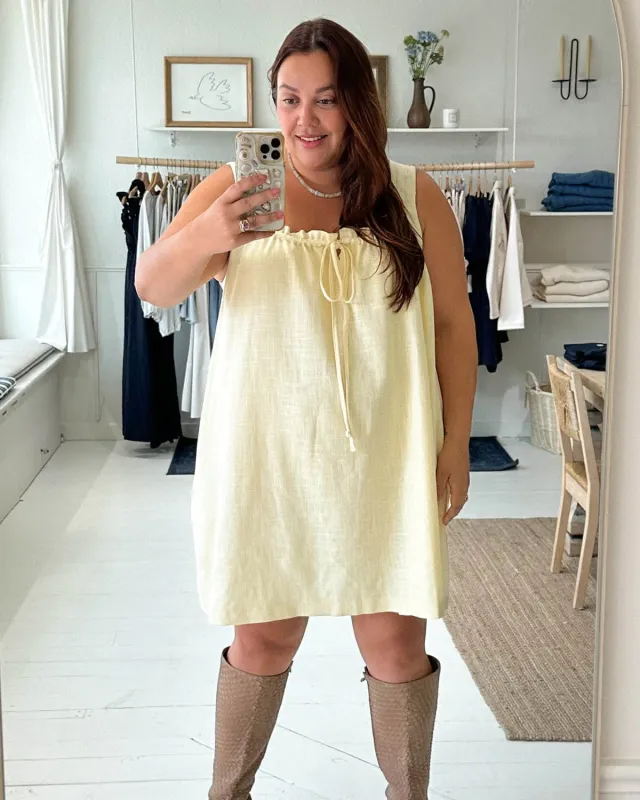 Last Chance | Gigi Dress | Butter Yellow | 2X/3X sold by Harly Jae