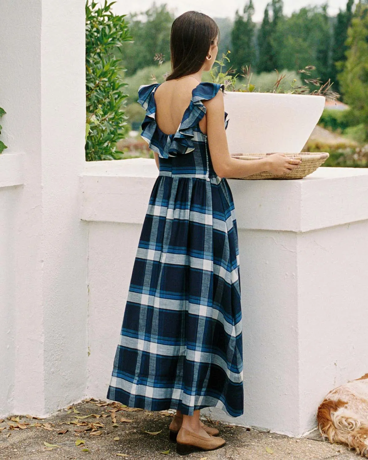 Sample | Céleste Dress | Blue Plaid | 1X sold by Harly Jae product image thumbnail 5