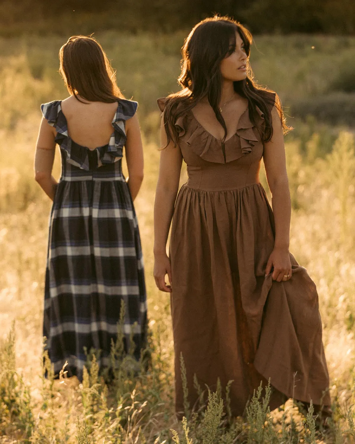 Sample | Céleste Dress | Blue Plaid | 1X sold by Harly Jae product image thumbnail 3