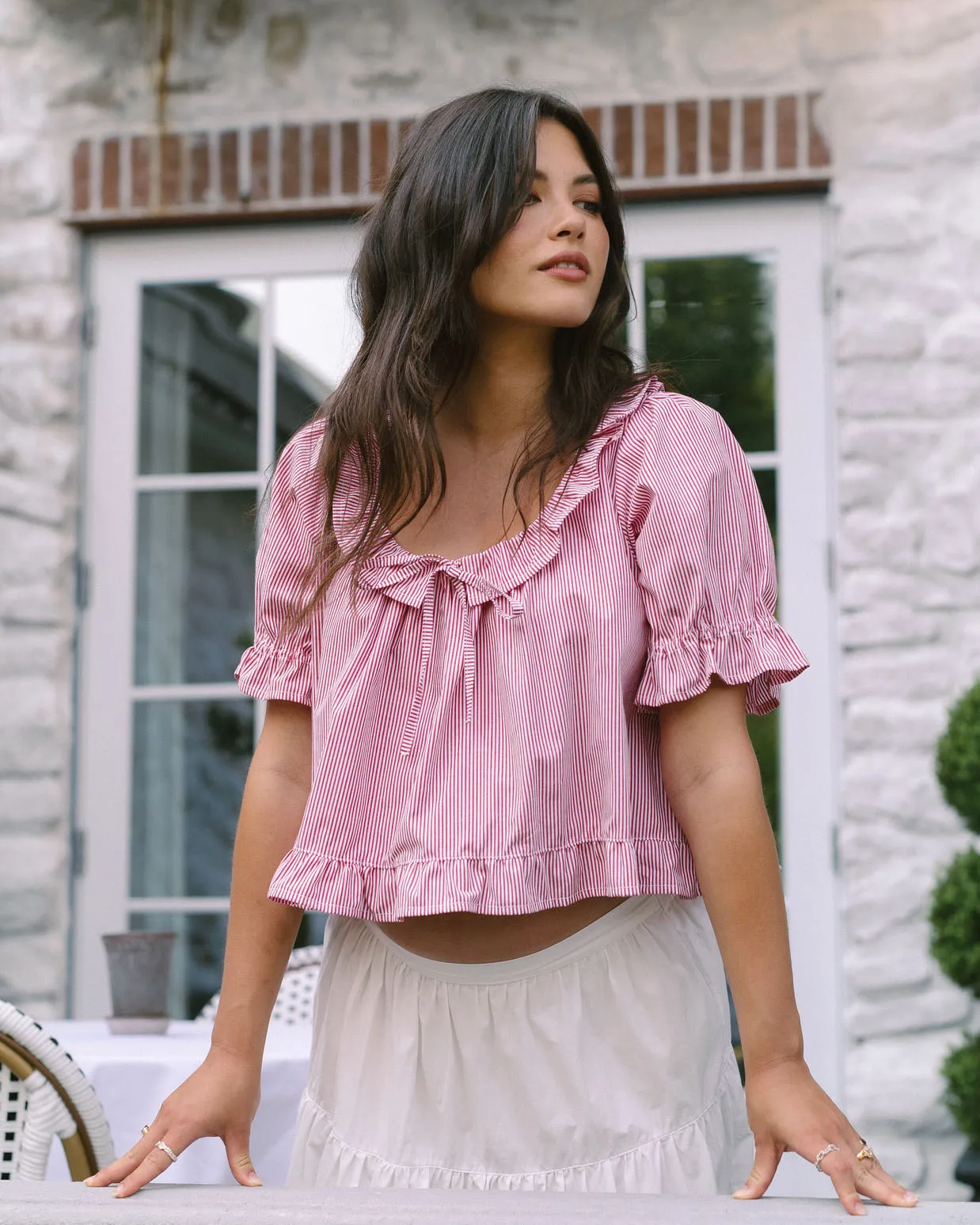 Imperfect | Doll Blouse | Cherry Lines | XXL/1X sold by Harly Jae product image thumbnail 2