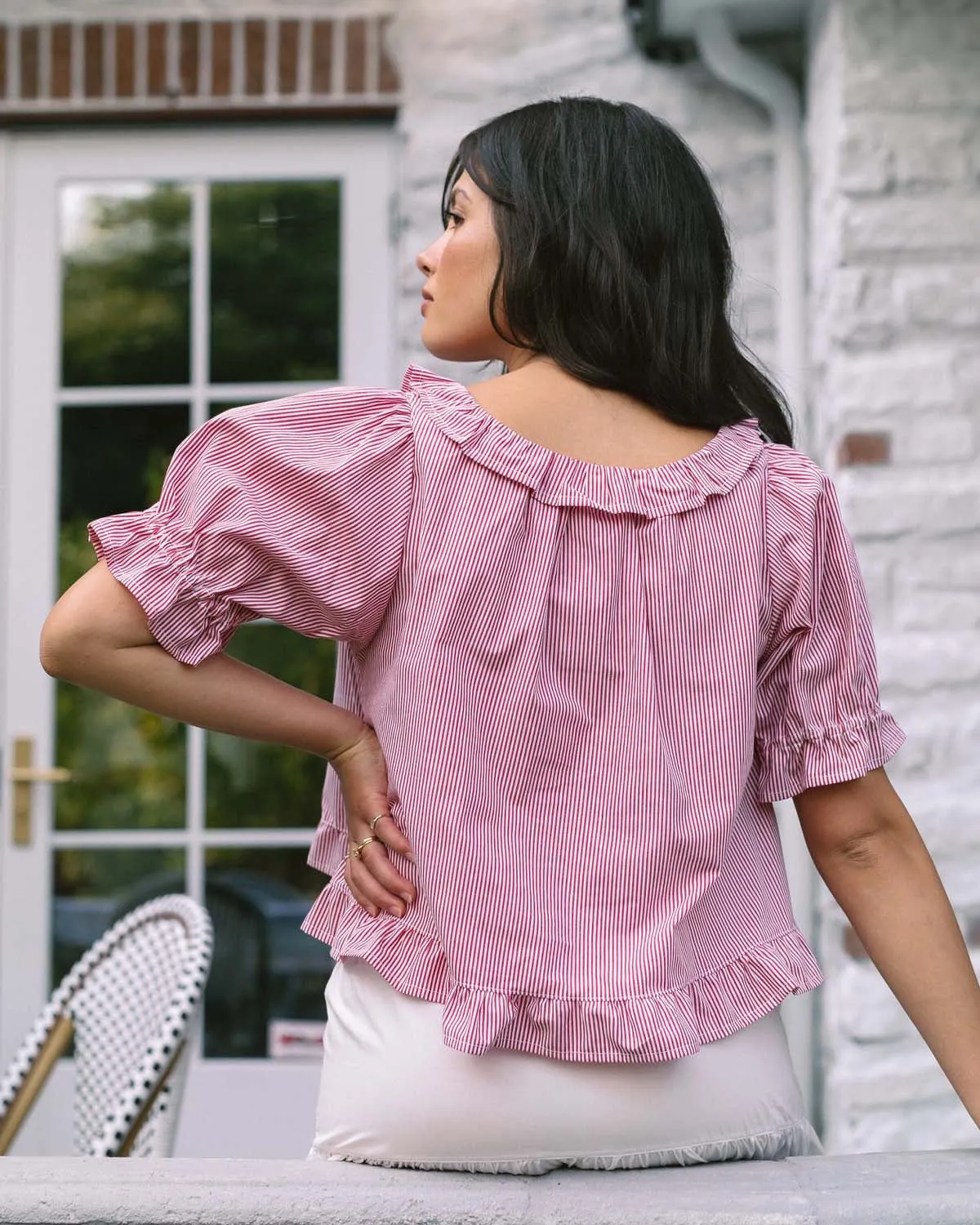 Imperfect | Doll Blouse | Cherry Lines | XXL/1X sold by Harly Jae product image thumbnail 3